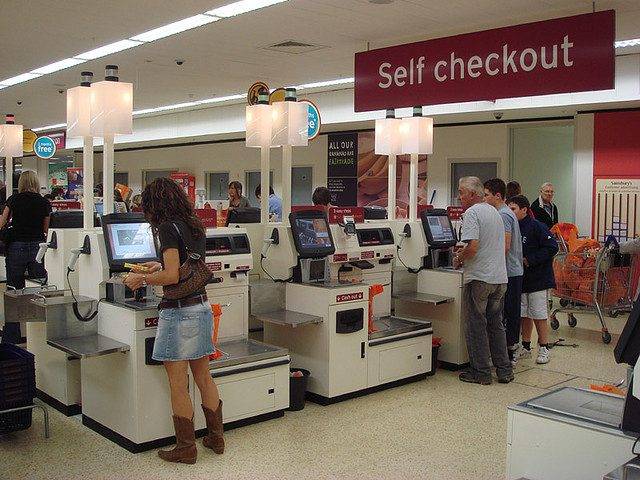 Self checkout using NCR Fastlane machines