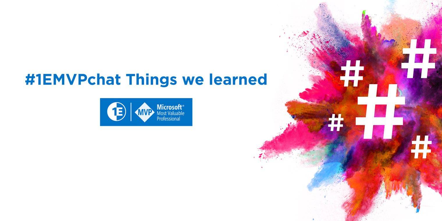 #1EMVPchat: Things we learned
