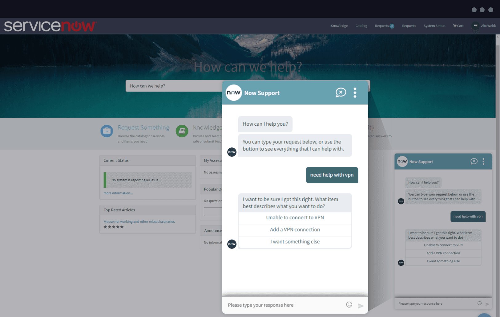 Automated Self Service for ServiceNow Virtual Agent TeamViewer DEX