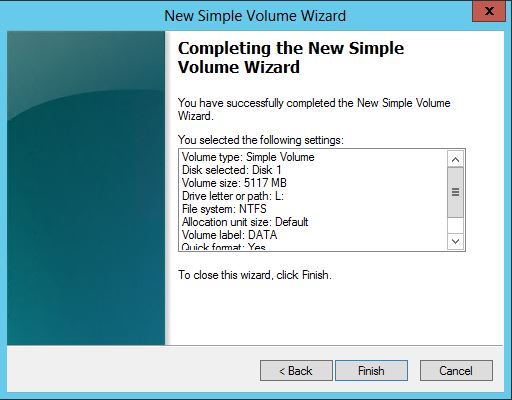 K - Complete the Simple Volume Wizard