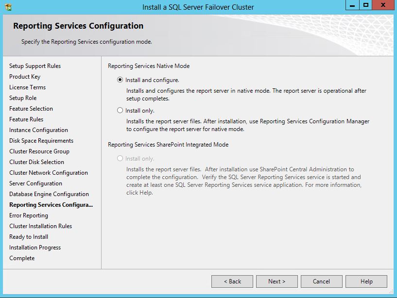 P - Reporting Services Configuration