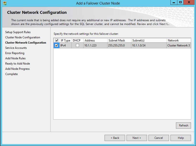 ZH - Cluster Network Configuration