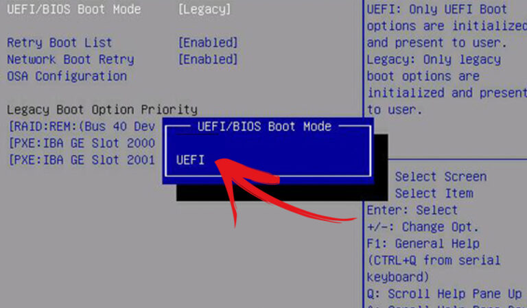Upgrading BIOS to UEFI