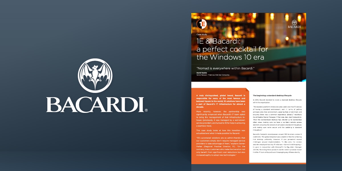 1E & Bacardi: a perfect cocktail for the Windows 10 era