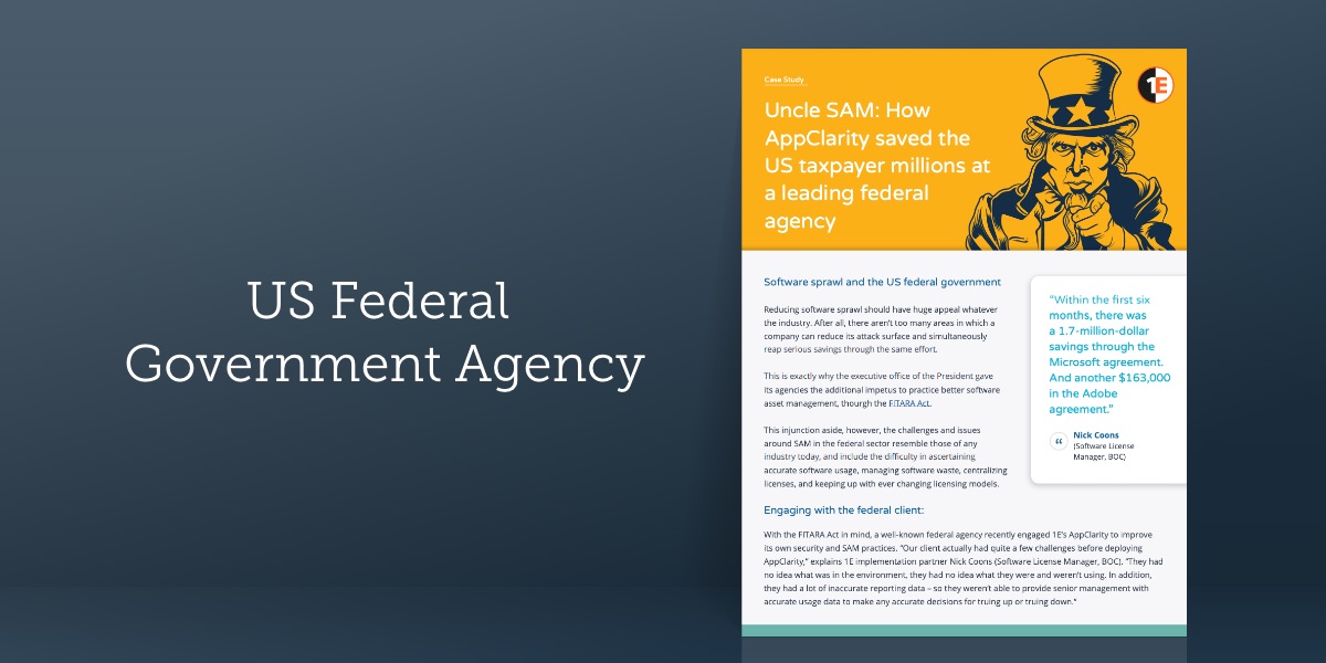 Uncle SAM: How AppClarity saved the US taxpayer millions at a leading federal agency