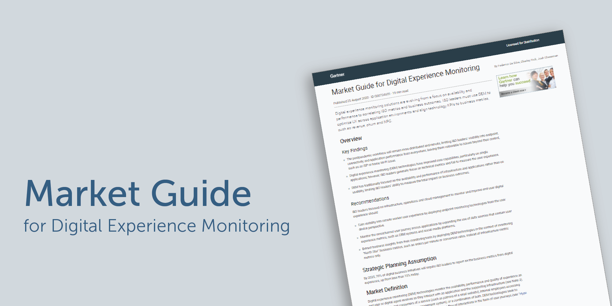 1E named in Gartner’s Market Guide for Digital Experience Monitoring