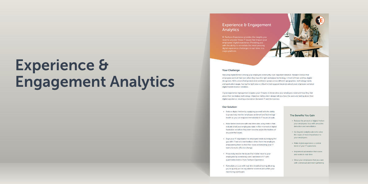 Experience and Engagement Analytics