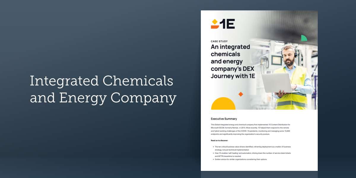 Case Study - Integrated Chemicals and Energy Company