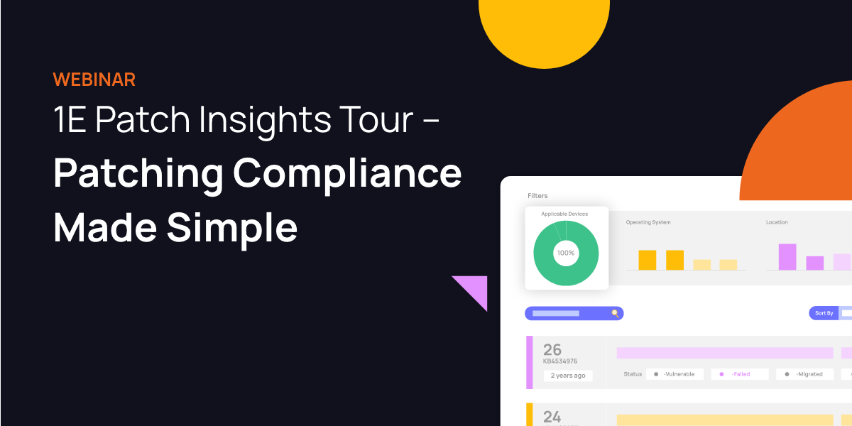 Patching compliance Insights Webinar